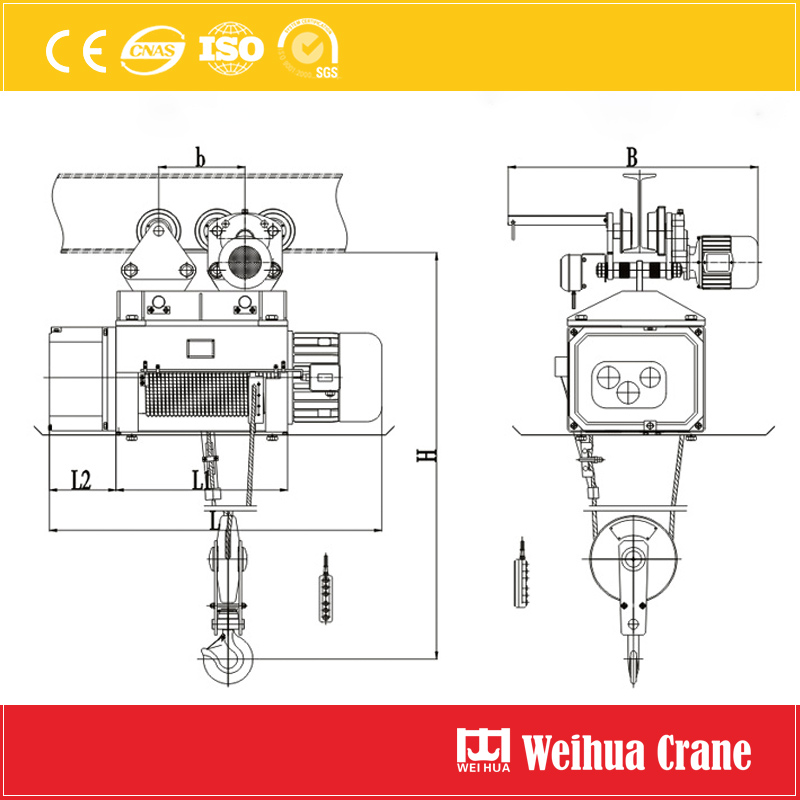 2 ton electric chain hoist