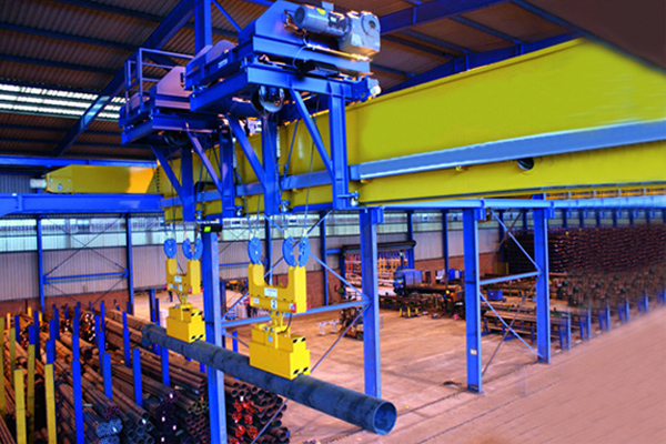 Intelligent Steel-Pipe Distribution Overhead Crane