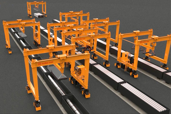 Rubber-Tire-Gantry-Crane-for-Steel-Pipe-Handling