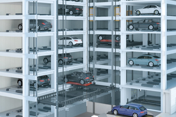 Automated Parking System with Vertical Lift