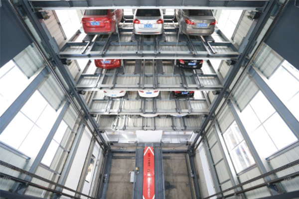 Automated Parking System with Vertical Lift