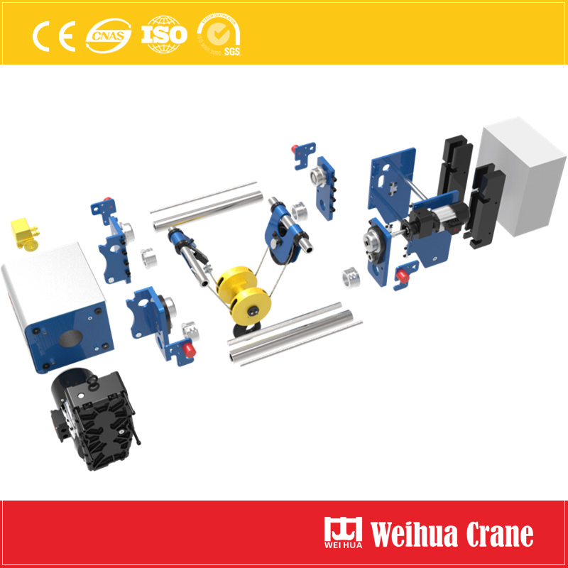 low-headroom-monorail-hoist-Exploded-view