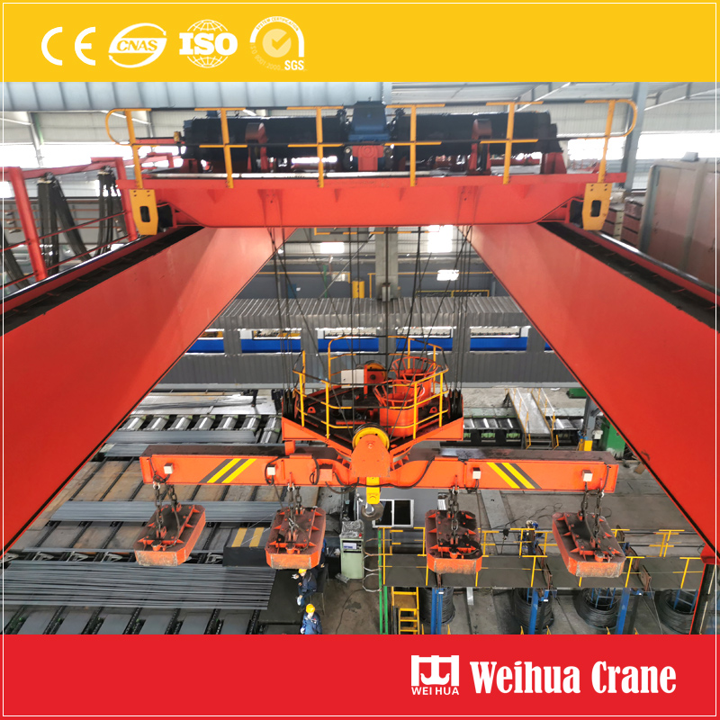 overhead-crane-with-rotary-electromagnetic-device