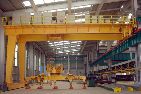 semi-gantry-crane-electromagnetic-sling